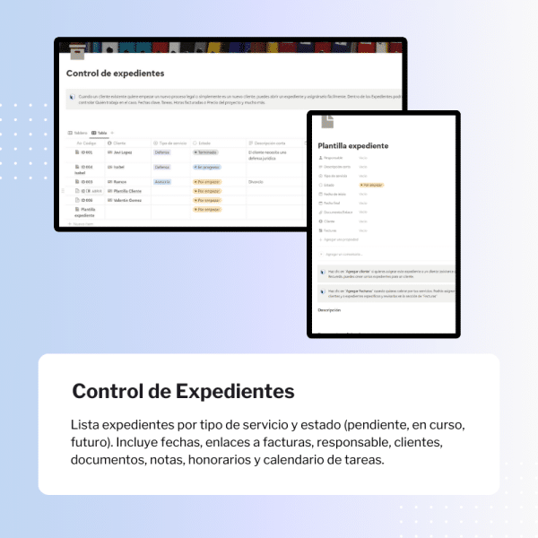 Plantilla Notion para Abogados - Imagen 3