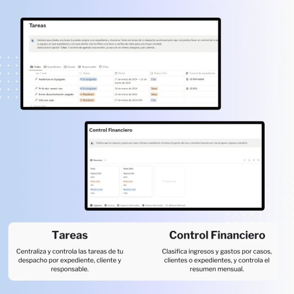 Plantilla Notion para Abogados - Imagen 4