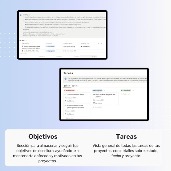 Plantilla de Notion para Escritores - Imagen 3
