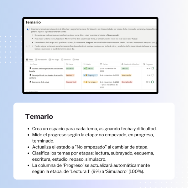 Agenda Opositores: El Mejor Opoplanner para Oposiciones - Imagen 2